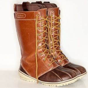 Women's size 7 LLBean bar harbor 12" tall winter all weather boots TEK 2.5